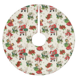 Saia Para Árvore De Natal De Poliéster Retro Treasures Christmas Wrapping Paper