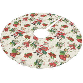 Saia Para Árvore De Natal De Poliéster Retro Treasures Natal
