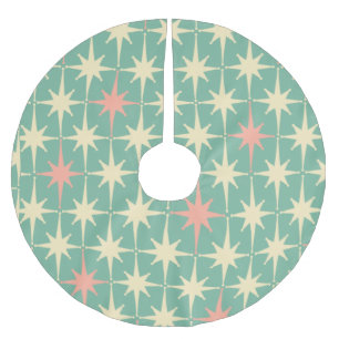 Saia Para Árvore De Natal De Poliéster Retro Vintage, 50 60s, Médio-século, cor-de-rosa