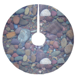 Saia Para Árvore De Natal De Poliéster Rochas de McDonald do lago