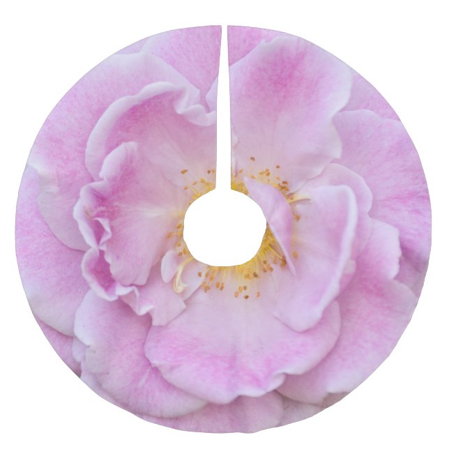 Saia Para Árvore De Natal De Poliéster Rosa Briar (Frente)