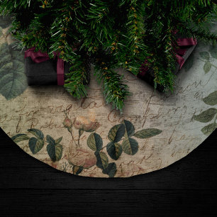 Saia Para Árvore De Natal De Poliéster Rosa do Steampunk Torn   Ephemera Vintage em dific