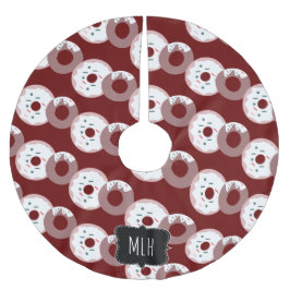 Saia Para Árvore De Natal De Poliéster Rosquinha de Natal Bonita Sprinkles Família Inicia