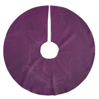 Saia Para Árvore De Natal De Poliéster Roxo elegante
