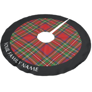 Saia Para Árvore De Natal De Poliéster Royal Stewart Tartan