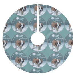 Saia Para Árvore De Natal De Poliéster Rua Bernard Christmas