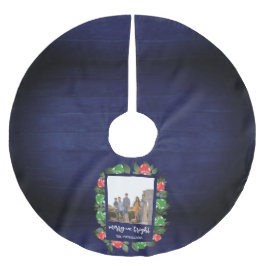 Saia Para Árvore De Natal De Poliéster Rustic Woodland Whimsical Mushrooms Christmas