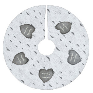 Saia Para Árvore De Natal De Poliéster Rústica Latido Aspen Madeira Cobra casais Corações