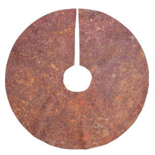 Saia Para Árvore De Natal De Poliéster Rústico metal: superfície texturizada.