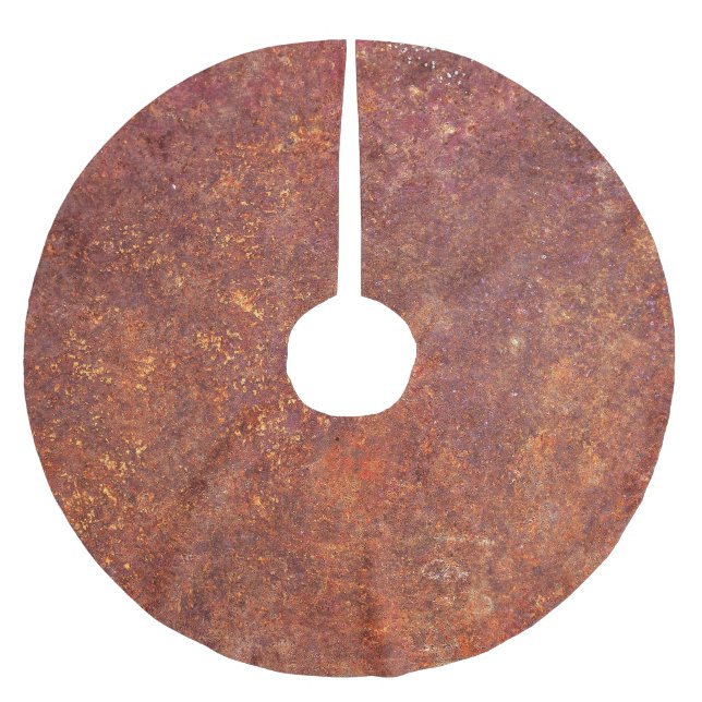 Saia Para Árvore De Natal De Poliéster Rústico metal: superfície texturizada. (Frente)