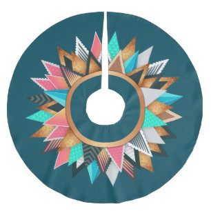 Saia Para Árvore De Natal De Poliéster Saia Boémio-Inspirada da árvore