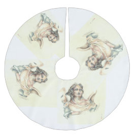 Saia Para Árvore De Natal De Poliéster Saia clássica da árvore do anjo