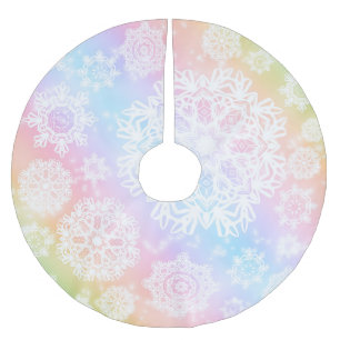 Saia Para Árvore De Natal De Poliéster Saia da árvore de Frost da Aurora
