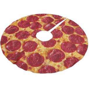 Saia Para Árvore De Natal De Poliéster Saia da árvore de Natal da pizza
