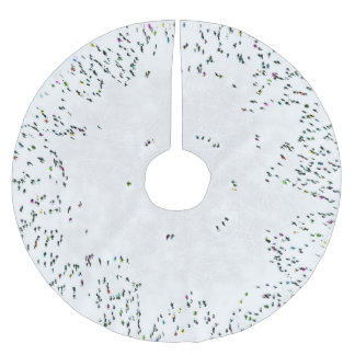 Saia Para Árvore De Natal De Poliéster Saia da árvore de Natal dos patinadores de gelo