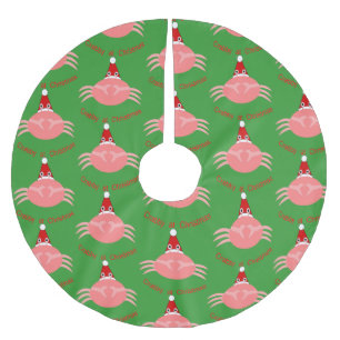 Saia Para Árvore De Natal De Poliéster Saia da árvore do caranguejo do Natal