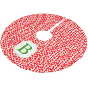 Saia Para Árvore De Natal De Poliéster Saia Monogrammed da árvore dos círculos da feliz