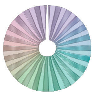 Saia Para Árvore De Natal De Poliéster Saia Pastel da árvore do teste padrão do arco-íris