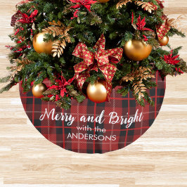 Saia Para Árvore De Natal De Poliéster Saia vermelha da árvore de Natal personalizada