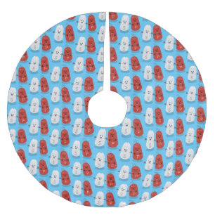 Saia Para Árvore De Natal De Poliéster Sal kawaii e cartografia dos pimentões