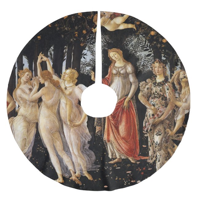 Saia Para Árvore De Natal De Poliéster Sandro Botticelli - La Primavera (Frente)