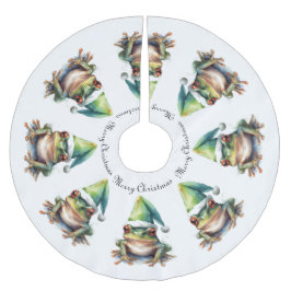 Saia Para Árvore De Natal De Poliéster Sapo de Natal, personalizado