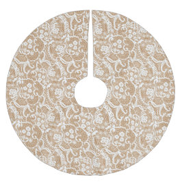 Saia Para Árvore De Natal De Poliéster Serapilheira do chique & saia da árvore do laço