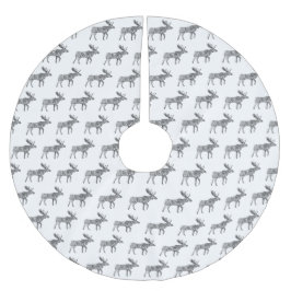 Saia Para Árvore De Natal De Poliéster Silhueta Mose Ornamental Negra