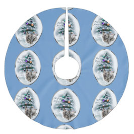 Saia Para Árvore De Natal De Poliéster Skye Terrier Christmas