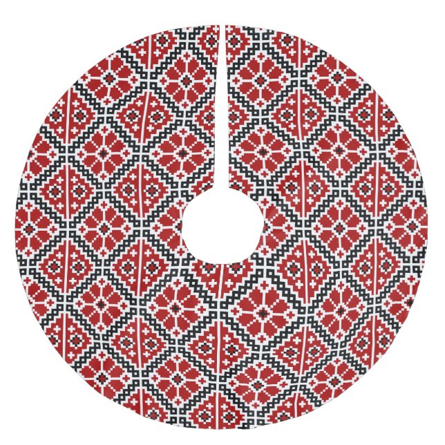 Saia Para Árvore De Natal De Poliéster Slavic Ethnic Embroidery, Balkan Traditional (Frente)