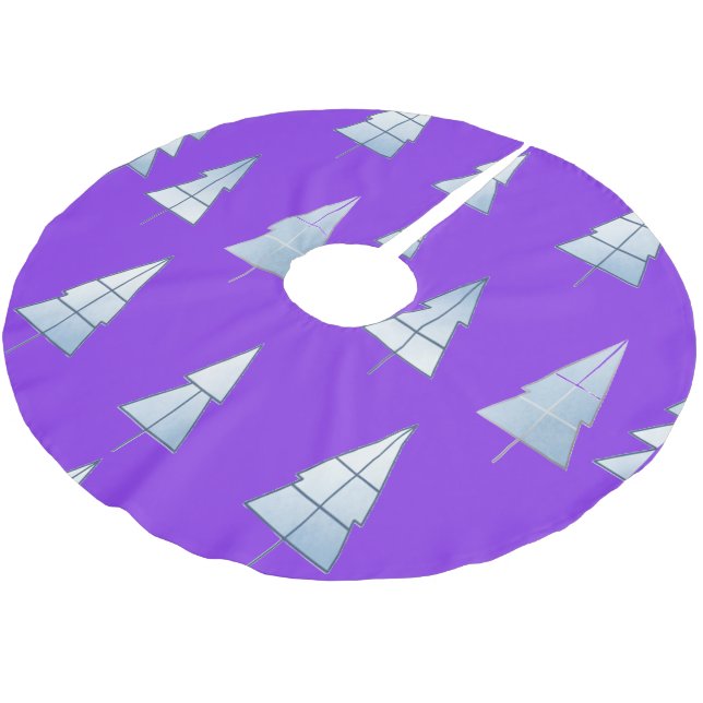 Saia Para Árvore De Natal De Poliéster Snow Trees Elegant Winter (Inclinado)