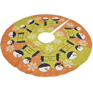 Saia Para Árvore De Natal De Poliéster Snowmen Derrete Minha Camisa De Árvore De Feriado 