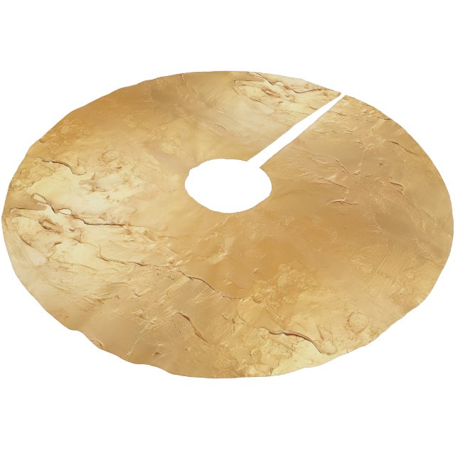 Saia Para Árvore De Natal De Poliéster Sol Dourado (Inclinado)