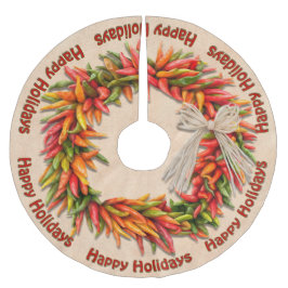 Saia Para Árvore De Natal De Poliéster Southwest Festive Chile Ristra Wreath Personalized