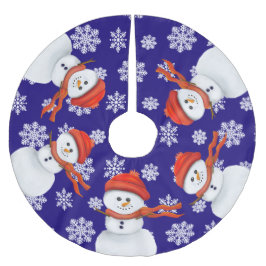 Saia Para Árvore De Natal De Poliéster Sr. Boneco de Neve