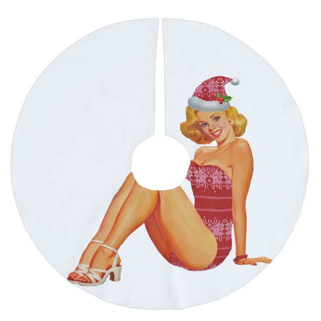 Saia Para Árvore De Natal De Poliéster suéter de natal feio (Frente)