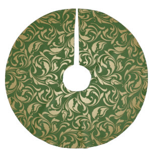 Saia Para Árvore De Natal De Poliéster Sujidade Dourada