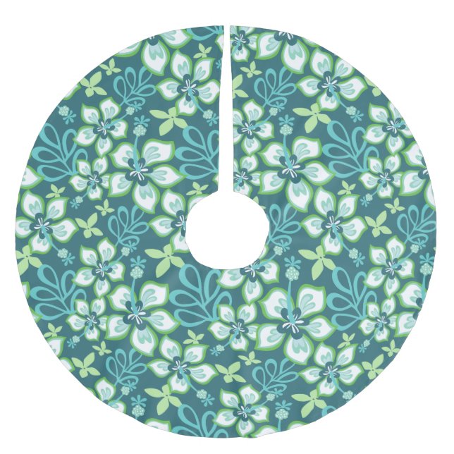 Saia Para Árvore De Natal De Poliéster Surf (TEAL COMBO) (Frente)