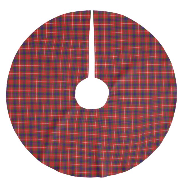 Saia Para Árvore De Natal De Poliéster Tartan do clã Fraser (Frente)