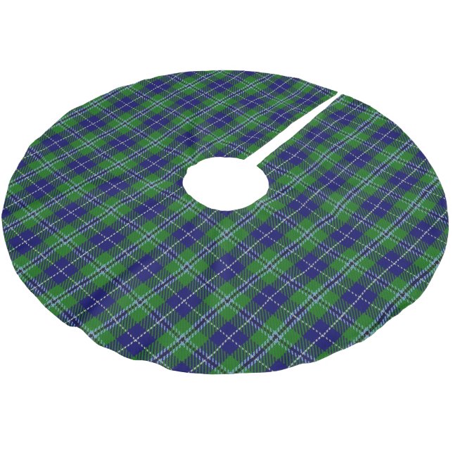 Saia Para Árvore De Natal De Poliéster Tartan escocês de Douglas do clã (Inclinado)