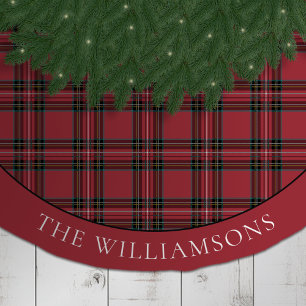 Saia Para Árvore De Natal De Poliéster Tartan Tidings Saiba