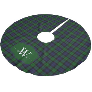 Saia Para Árvore De Natal De Poliéster Tartan Xadrez Preto Clássico Black Watch Escocês M