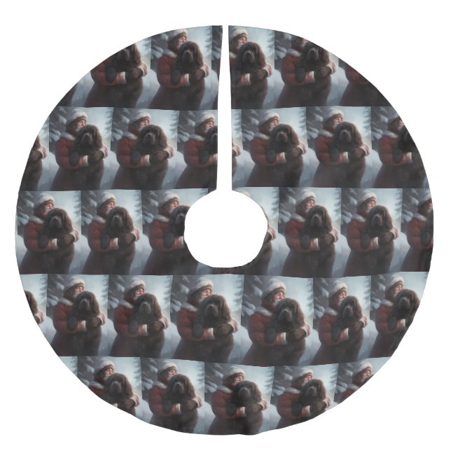 Saia Para Árvore De Natal De Poliéster Terra Nova com Natal Festivo (Frente)