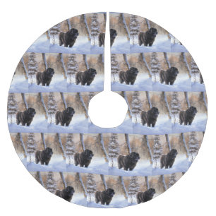 Saia Para Árvore De Natal De Poliéster Terra Nova Deixe-o nevar Natal