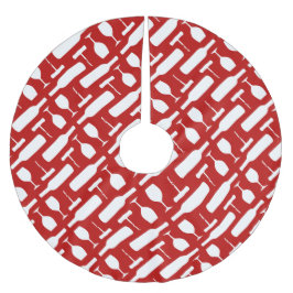 Saia Para Árvore De Natal De Poliéster Teste padrão do vidro e do Corkscrew de garrafa do