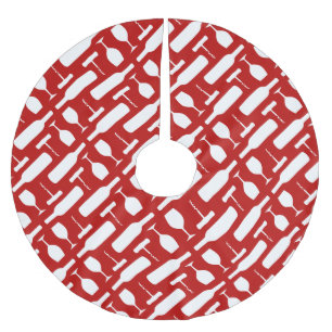 Saia Para Árvore De Natal De Poliéster Teste padrão do vidro e do Corkscrew de garrafa do