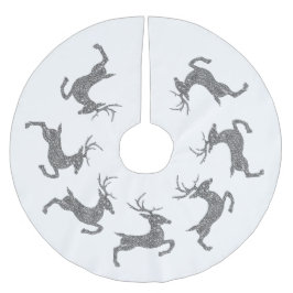 Saia Para Árvore De Natal De Poliéster Textura com cinzas de prata Textura com salto