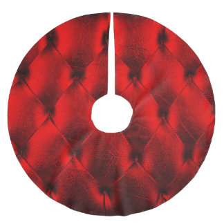 Saia Para Árvore De Natal De Poliéster Textura de almofada de preenchimento vermelho de v