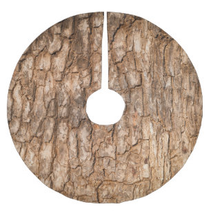Saia Para Árvore De Natal De Poliéster Textura de latido de árvore, fundo natural de made
