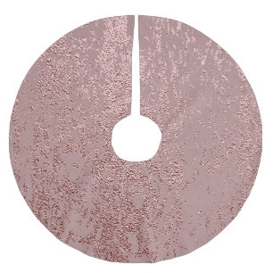 Saia Para Árvore De Natal De Poliéster Textura de ouro metálico, quartzo rosa.